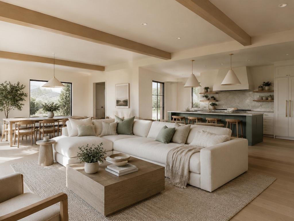 Illustrative whole-home remodel interior with updated finishes